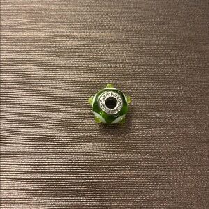 SilveRado Green and Silver Charm Bead